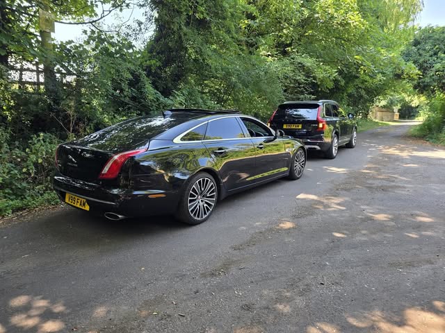 FAMS Jaguar saloon and Volvo on location
